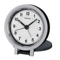 Seiko Black Metallic Travel Clock